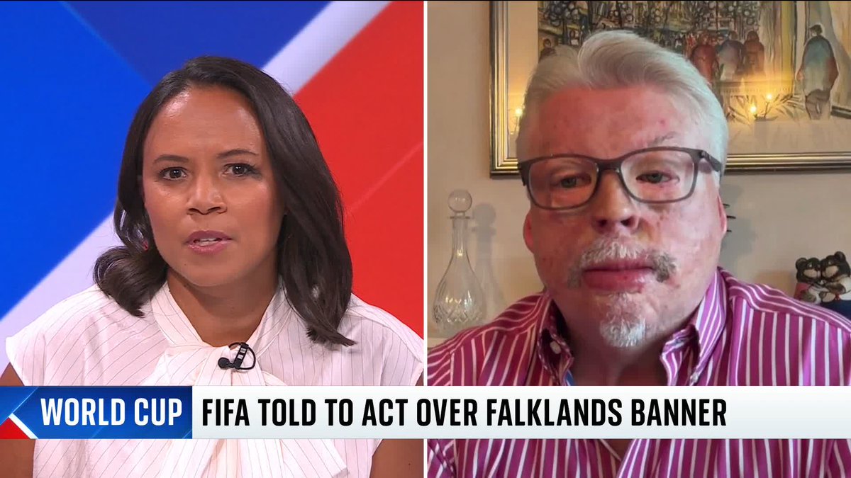 Falklands war veteran SimonWestonCBE tells Leah Boleto that the families of British troops killed in the conflict were left "dismayed" and "distraught" by the banner held up by Argentina players after their World Cup match against England. Read more: