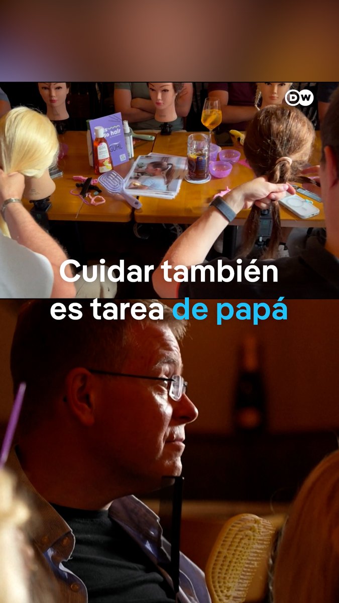 Papás aprenden a hacer trenzas a sus hijas en un taller en Alemania En Múnich, decenas de hombres asistieron a un taller para aprender trenzas y peinados para sus hijas. Detrás de esta iniciativa hay un objetivo mayor: impulsar una crianza más equitativa, porque peinar también es cosa de papá.