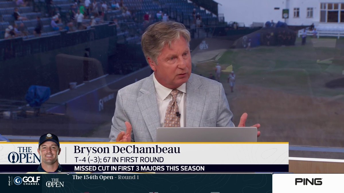 "It's not apples-with-apples in how he [DeChambeau] sees the game, compared to how Nick [Faldo] saw it in the day." (0:38) Paul McGinley and @brandelchamblee discuss Bryson DeChambeau's effective links strategy so far and Nick Faldo's pre-tournament criticism