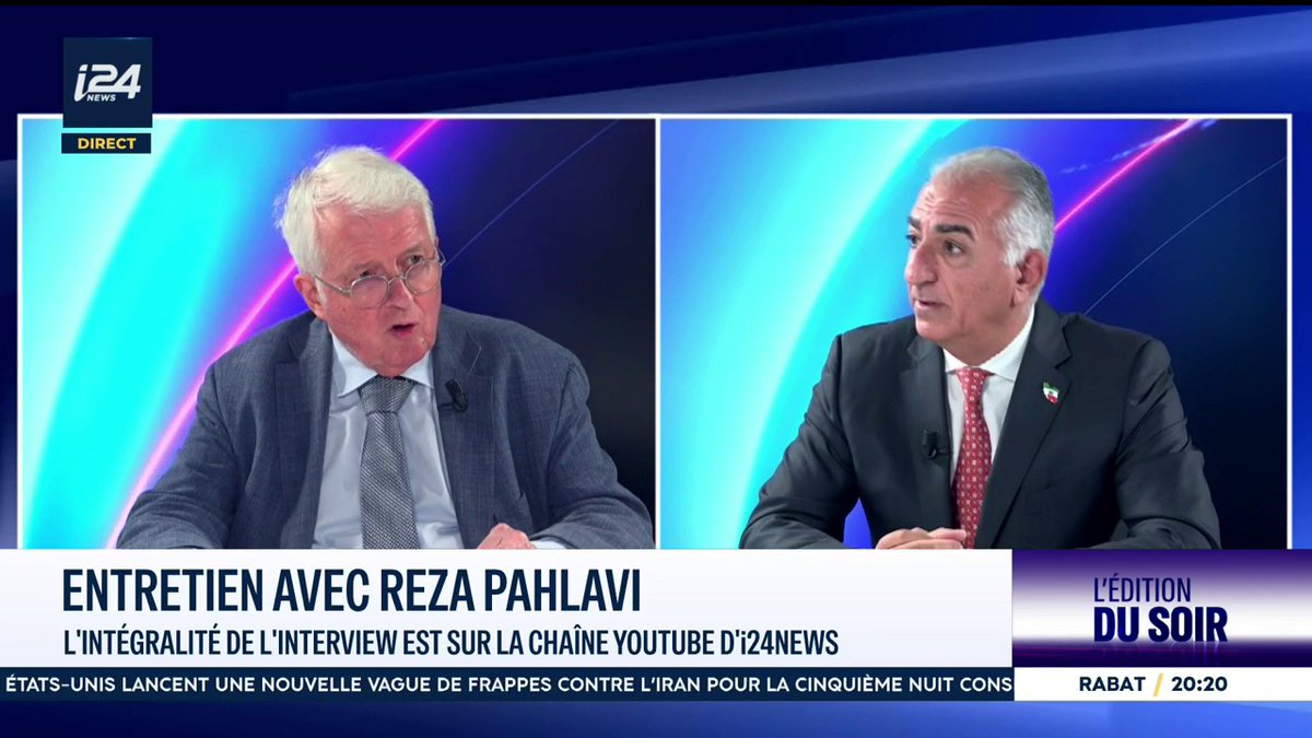 💥💬 "Chaque concession au régime iranien ne fait que l'encourager à aller plus loin" Reza Pahlavi (Reza Pahlavi)