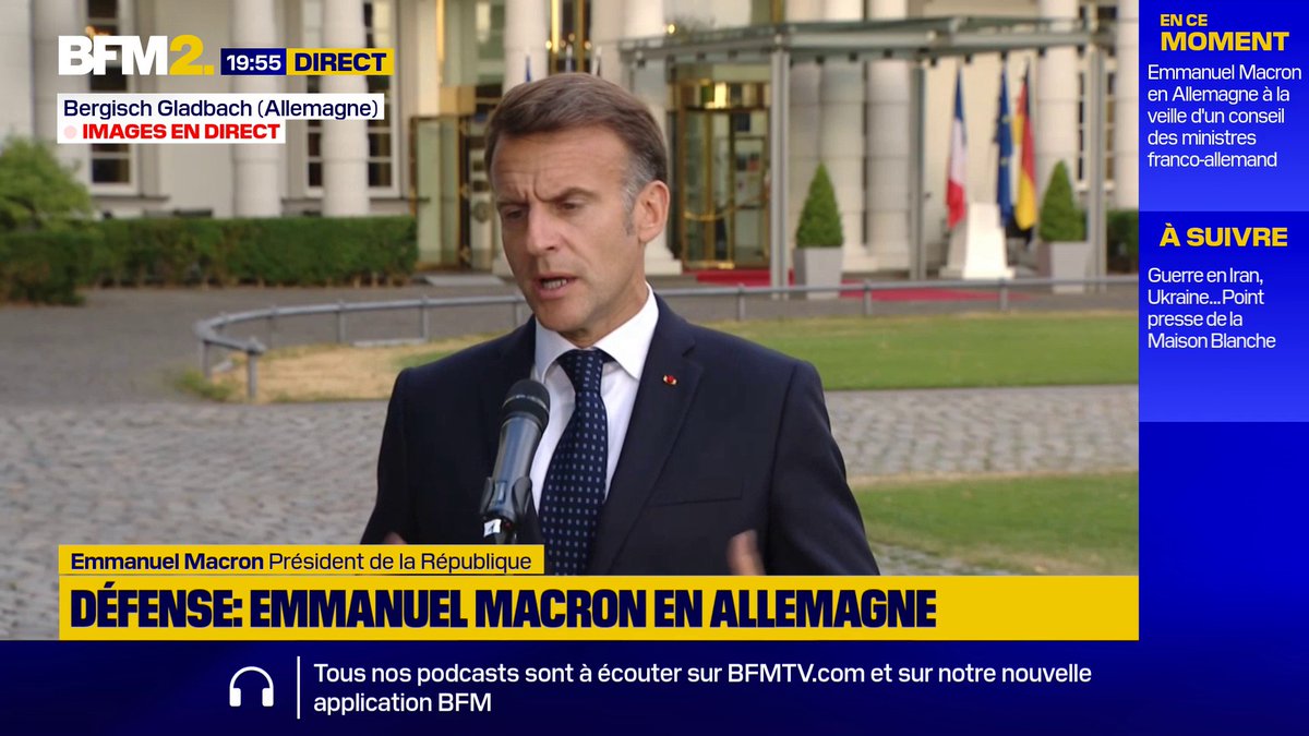 À la veille d'un conseil des ministres franco-allemand, Emmanuel Macron plaide pour un "réveil stratégique européen" #BFM2