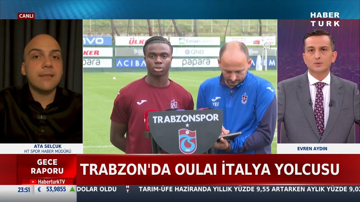 📌Trabzon'da Oulai İtalya yolcusu: Oulai transferinde rekor beklentisi. HT Spor Haber Müdürü Ata Selçuk #GeceRaporu'nda değerlendirdi.