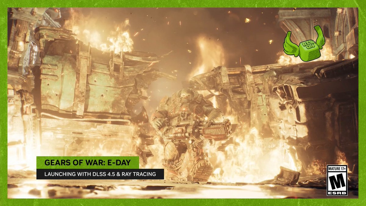 [☀️#GIVEAWAY🌙] Prêts à affronter le mode Horde Siege dans Gears of War : E-Day ? 💬🫂 Avec #RTXPowersPlay, taguez vos mates d'escouade avec qui vous comptez affronter les Locustes et tentez de remporter votre GeForce RTX 5080 Founders Edition customisée !