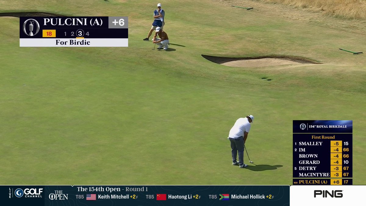 The only player in the Open field from Argentina, Mateo Pulcini did Enzo Fernandez's celebration after making birdie on 18 🇦🇷⚽️