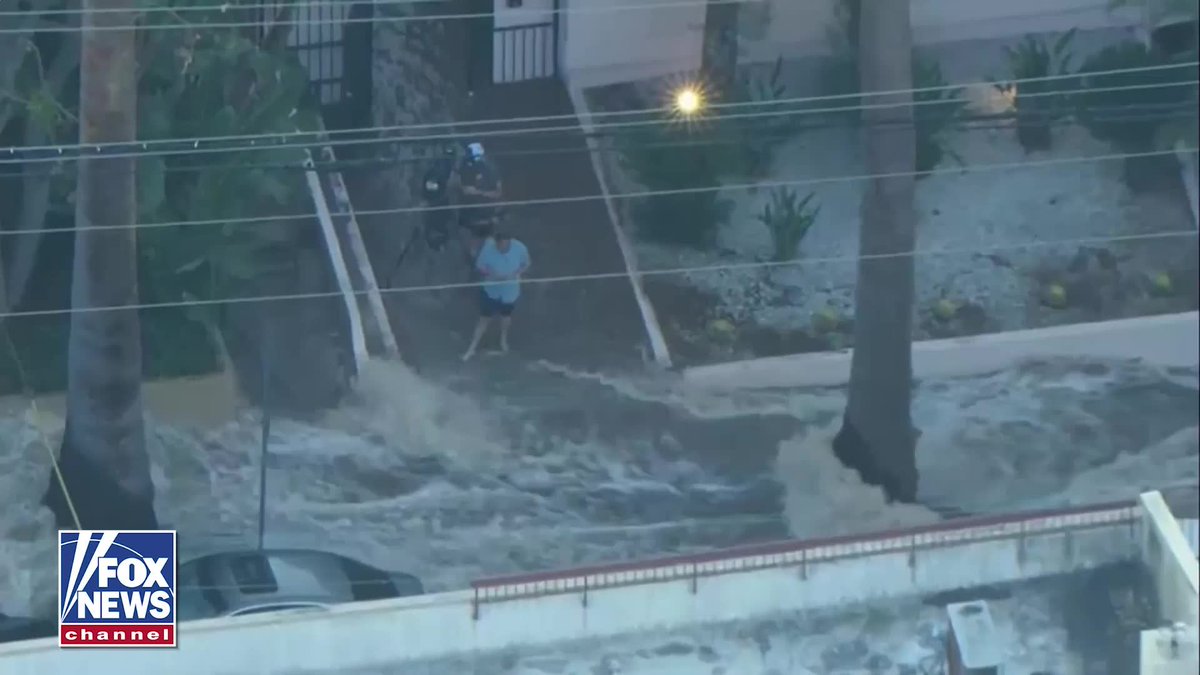 A massive water main break turned West Hollywood streets into raging rivers overnight, swallowing roads, flooding apartment garages and opening a huge sinkhole. The powerful surge pushed parked cars through the streets as floodwaters rushed through the area. A city official said the massive leak occurred in a 36-inch trunk line dating back to 1916, raising fresh concerns about the city's aging infrastructure.