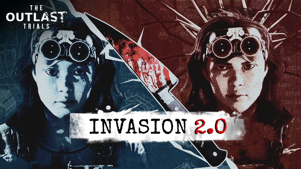 The hunt has changed in #TheOutlastTrials, and Invasion 2.0 has been rebuilt from the ground up with new Invader Loadouts, struggle mechanics, instant backstabs, Night Vision, expanded stealth, and more. Adapt. Outlast. Survive... or become the hunter. 👁️ Patch Notes: 🔪 Invasion 2.0 Feedback Survey: _______ La chasse a changé dans #OutlastTrials, et Invasion 2.0 a été entièrement repensée avec de nouveaux équipements pour les envahisseurs, de nouvelles mécaniques de combat, des coups dans le dos instantanés, la vision nocturne, des capacités de furtivité améliorées, et bien plus encore. Adaptez-vous. Tenez bon. Survivez… ou devenez le chasseur. 👁️ Notes de mise à jour: 🔪 Questionnaire de satisfaction sur Invasion 2.0: