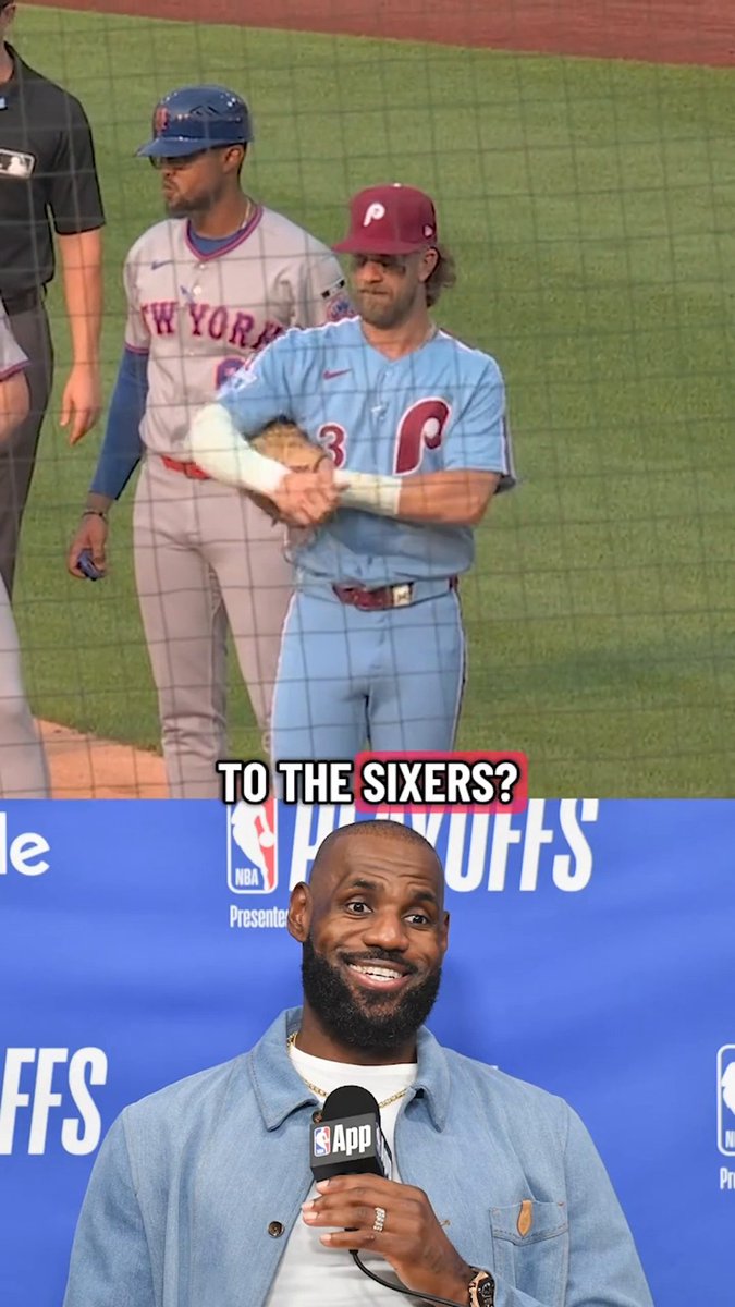 Bryce Harper on where LeBron will play next season 👀