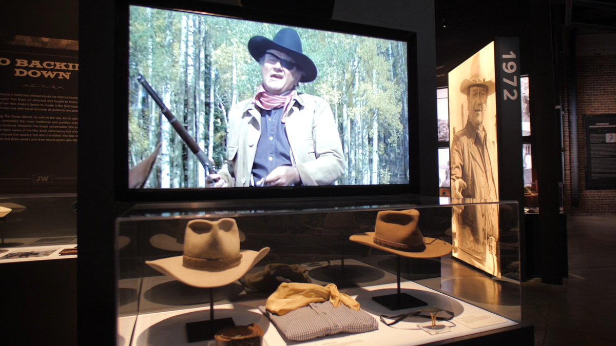 Today marks the 50th anniversary of The Shootist (1976). John Wayne's cowboy hat, worn in his unforgettable final film as J.B. Books, is on display at John Wayne: An American Experience Museum in the Fort Worth Stockyards. Plan your visit