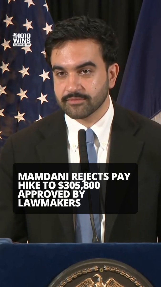 💰 Mamdani rejects pay hike to $305,800 approved by lawmakers 📹 NYC Mayor's Office