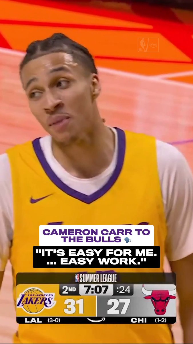 Lakers rookie Cameron Carr letting 'em know 😮💨