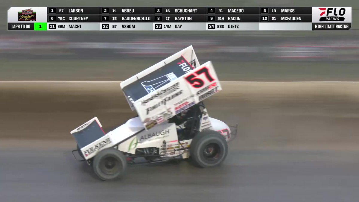 David Gravel got LAPPED at the end as Kyle Larson took the checkered flag to win tonight at Eldora. Read that sentence again. 😲 #JokersJackpot