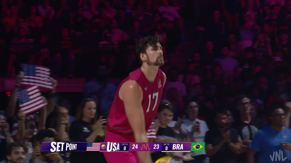#VNL2026: USA 🇺🇸 TAKE SET 1, 25-23 😱! 📺 LIVE NOW on VBTV: 🏐 #BePartOfTheGame #Volleyball