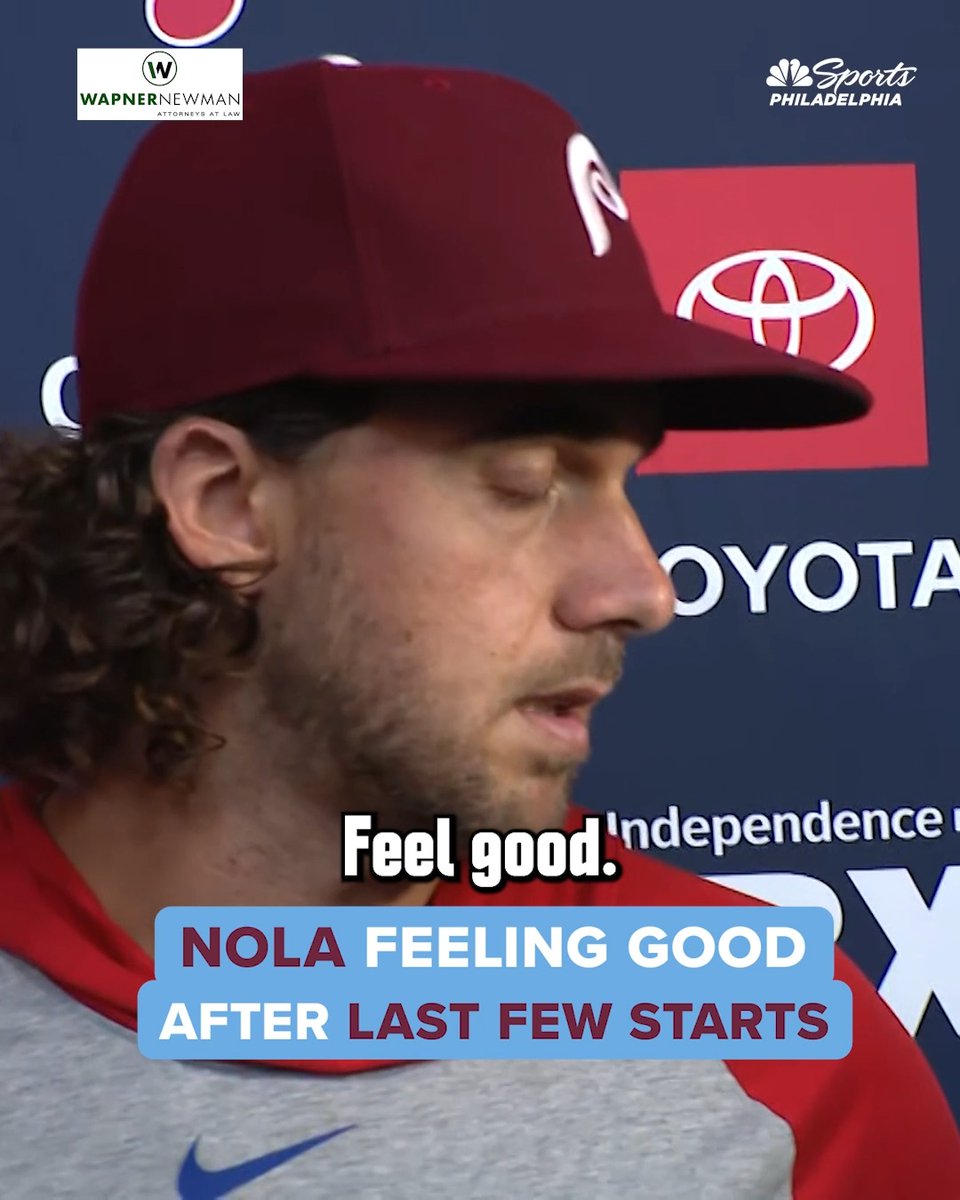 "Stuff feels pretty good. Just giving up some solo home runs, which hurt me." Aaron Nola evaluates his recent performances. | Wapner Newman