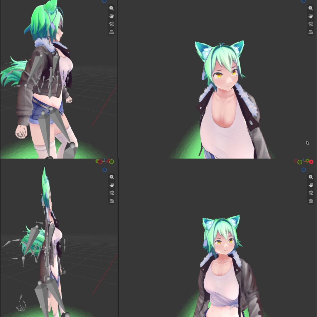 Use geodes falloff on the whole character instead of going purely flat. #camkeys even passes viewport data to the GN so you don’t even need to use a camera.