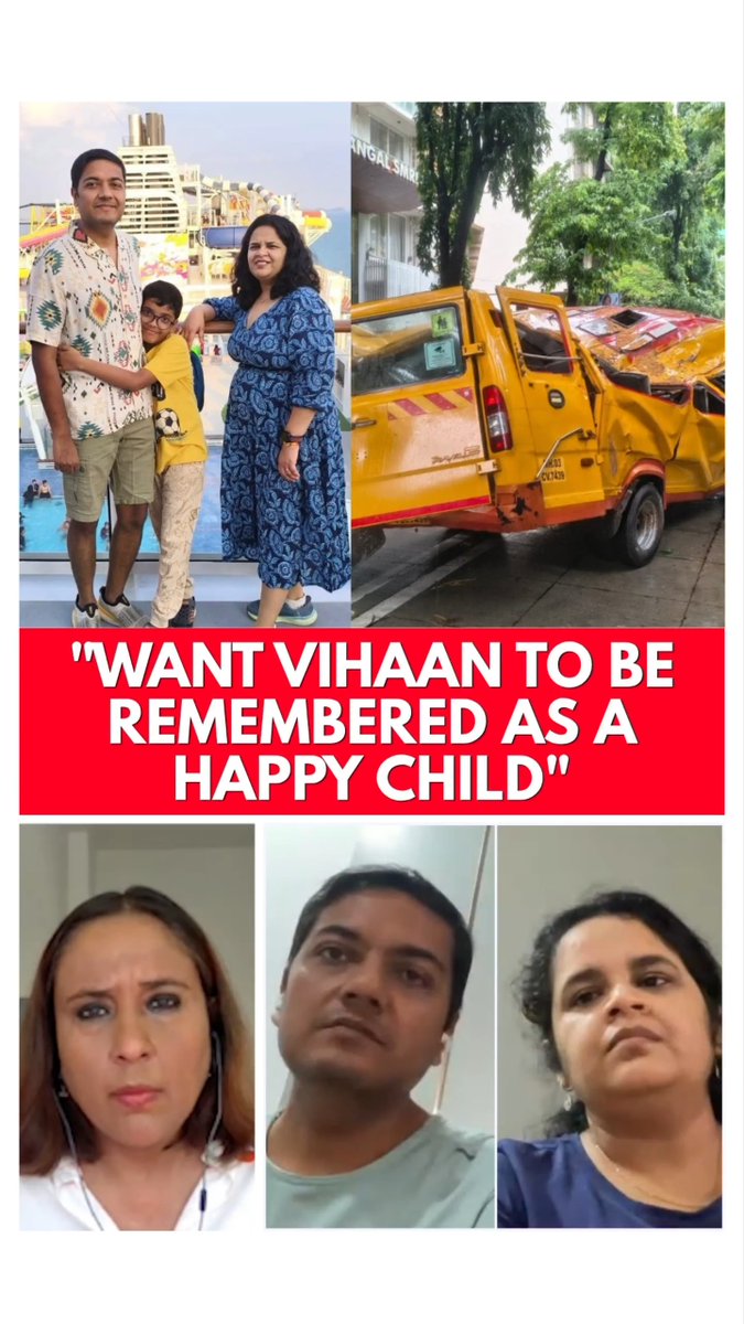 "NOT A NATURAL DISASTER"- devastated parents of 11 year old Vihaan killed after a tree fell on his school bus in Mumbai-as the BMC, India's richest corporation gives itself a clean chit - a boy who was cremated with his cricket bat. HEARTBREAKING. In full