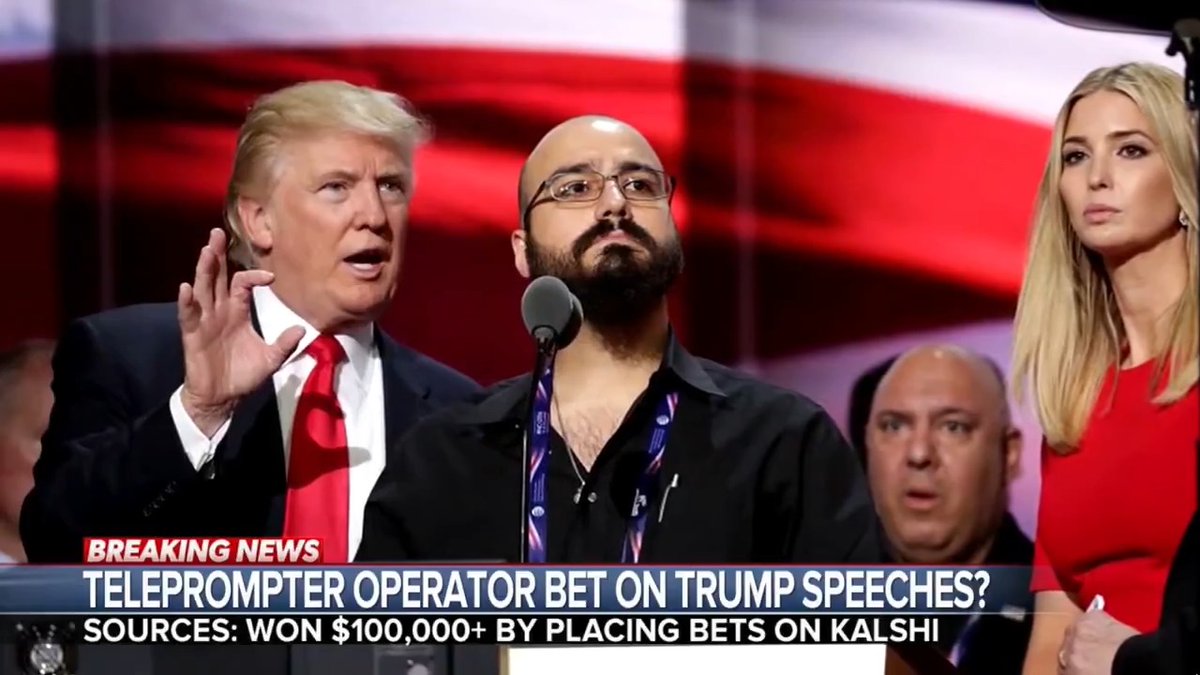 A White House teleprompter operator is on leave after allegedly using inside information to make $100,000 betting on Pres. Trump’s speeches, sources tell ABC News. Gabriel Perez operated the president's prompter for over a decade. @aaronkatersky reports