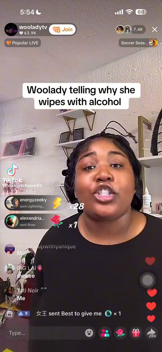 Woo Lady shares on live why she uses Alcohol to clean her butt