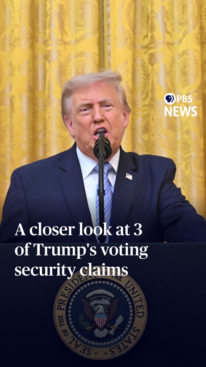 President Donald Trump repeated several false claims about elections during an address to the nation on Thursday. The speech comes just months before the midterm elections and as he is pushing lawmakers to pass the SAVE America Act, an elections bill that has failed to get enough Republican support in the Senate. PBS News White House Correspondent Liz Landers takes a closer look at some of Trump's claims.