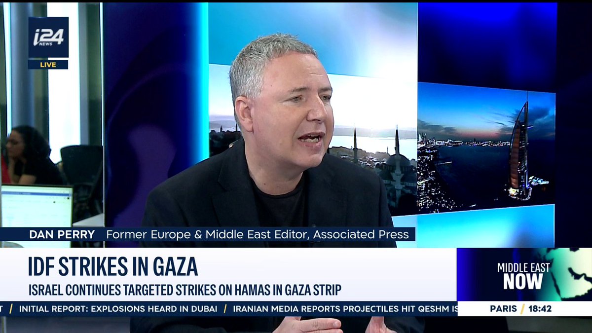 'Every time civilians are killed in Gaza, Israelis, if they don't care, I think most of them do care, but even the ones who don't care probably care about Israel losing support of the US because that would be a strategic cataclysm' Dan Perry to Natasha Kirtchuk #MiddleEastNow