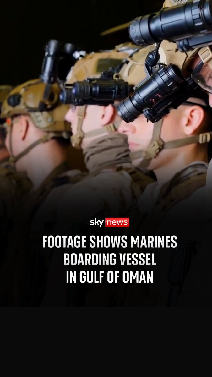 U.S. Marines have boarded a vessel near the Strait of Hormuz, according CENTCOM. The 11th Marine Expeditionary Unit conducted "a verification boarding" on the M/T Wen Yao in the Gulf of Oman.