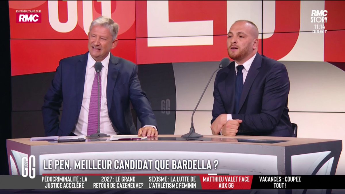 🗳️ 2027 : Marine Le Pen ou Jordan Bardella ? Emmanuel de Villiers : "Le 'ni droite ni gauche' de Marine Le Pen n’a pas de sens. Bardella est de droite et ne met pas son drapeau dans sa poche" Matthieu Valet : "Marine Le Pen rassemble tous les Français et les Françaises" #GGRMC