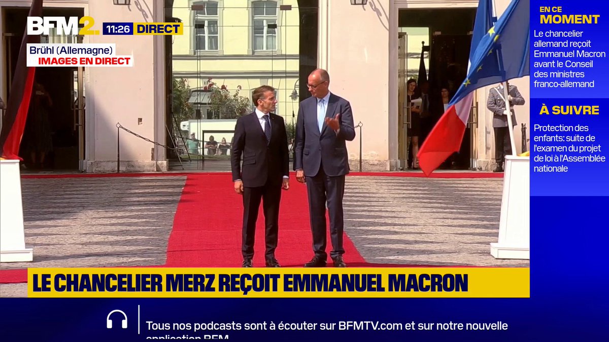Le chancelier allemand Friedrich Merz reçoit Emmanuel Macron pour un conseil des ministres franco-allemand, sur fond de désaccord de défense européenne #BFM2
