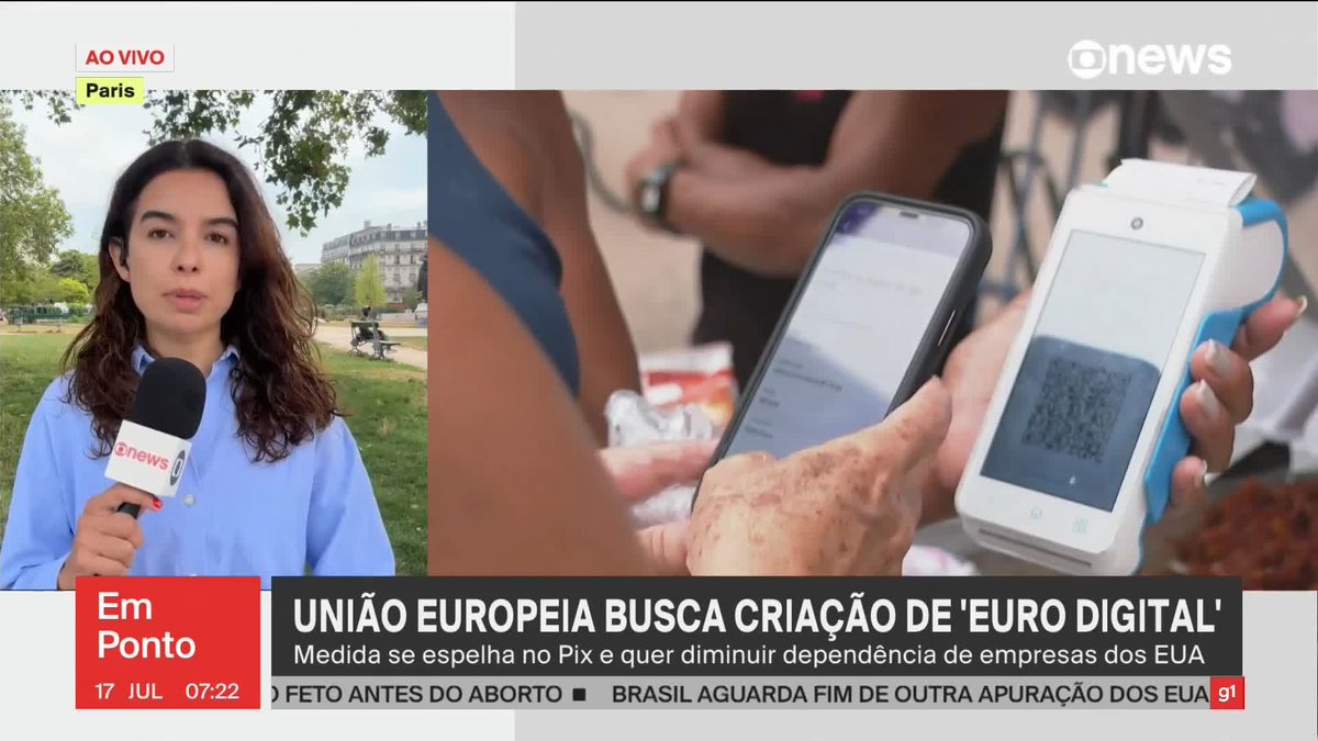 União Europeia estuda a criação do "euro digital". O processo financeiro se espelha no Pix e pretende diminuir a dependência da moeda norte-americana. ➡️Assista à #GloboNews: #gloobnewsemponto #pix #UE #dinheiro #economia