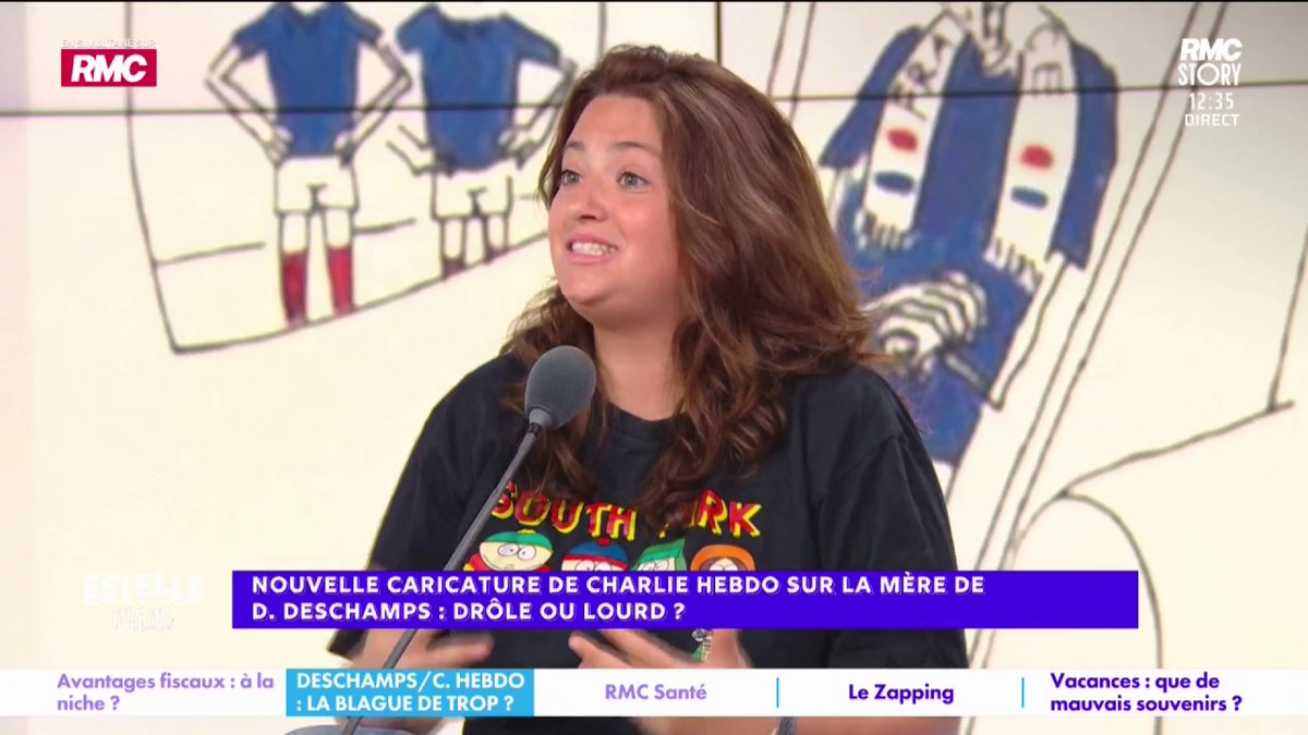📰 Nouvelle caricature de Charlie Hebdo sur la mère de Deschamps 🎙️ Elise Goldfarb : "C'est drôle et lourd ! C'est tellement Charlie Hebdo de déranger et vouloir bousculer ! On n'est pas obligés de lire" 🎙️ frédéric hermel🇫🇷 : "Est-ce que c'est méchant ? Oui ! Mais c'est dans la loi"