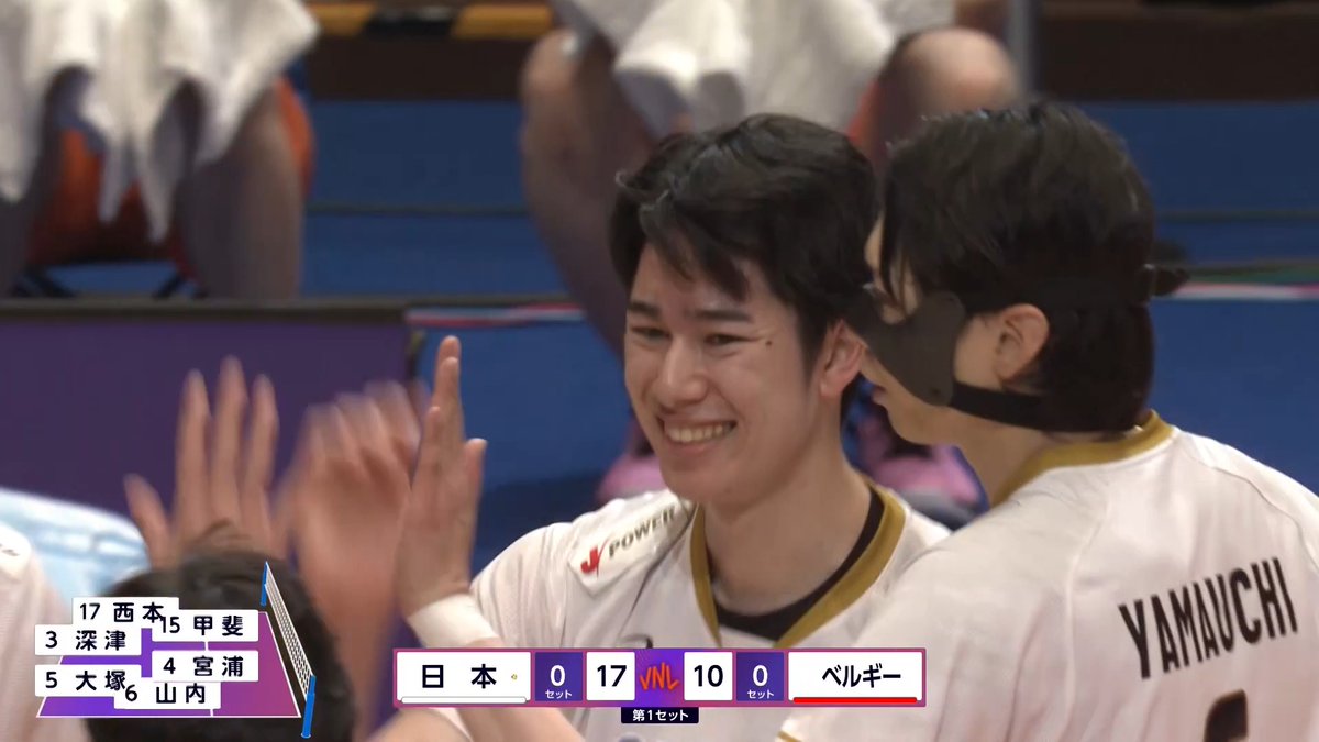 / #バレーボールネーションズリーグ ✨🎌 📺地上波TBS系列放送中📺 \ 【日本ラウンド 第3戦】 🇯🇵日本 ㉕ 1️⃣ 🇧🇪ベルギー ⑳ 0️⃣ 今大会初スタメン #甲斐優斗 選手✊ 3枚ブロックをぶち抜く強烈なスパイク🔥 史上初の11連勝へ✨ 日本が🇯🇵第1セット先取💥 #VNL2026