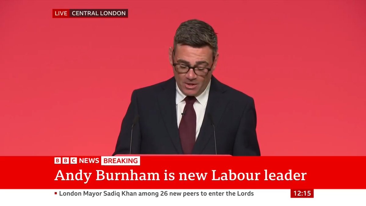 "We are united, and we put the power that comes from that unity at the service of people and places who have been waiting too long for politics to let them hope again," Andy Burnham says after becoming Labour Party leader Follow live: