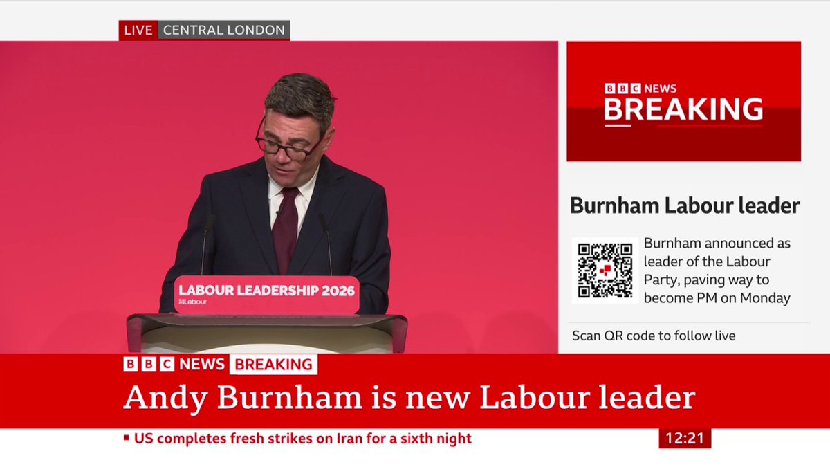 "This is a proud moment... and an emotional one." Andy Burnham credits Keir Starmer for putting Labour back in a position to change people's lives, as he delivers his first speech as leader of the party Follow live: