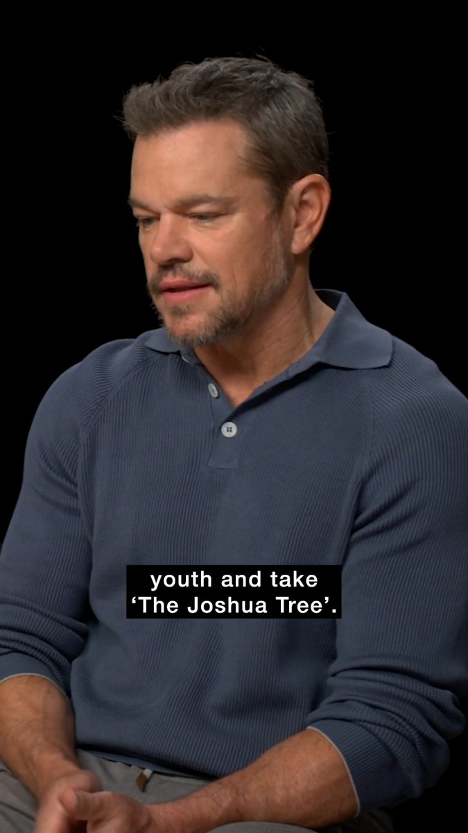 17-year-old Matt Damon blasting U2's 'Where The Streets Have No Name' in his college dorm is a film scene we'd like to see ❤