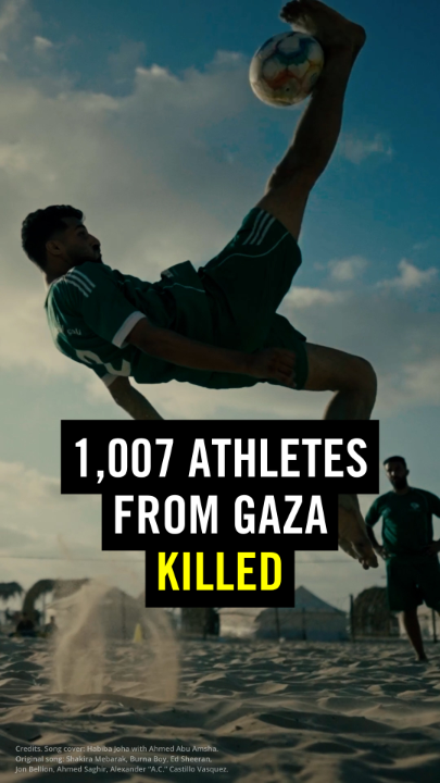 As billions around the world tune in to the World Cup, this is what has happened to football in #Palestine. It has become one of the world's most devastated sporting landscapes. Since October 2023, Israeli forces have killed at least 1,007 Palestinian athletes and sports professionals and destroyed more than 260 sports facilities. Players have been killed. Pitches reduced to rubble. Teams scattered. Careers cut short. And still, somehow, Palestinians are #StillPlaying