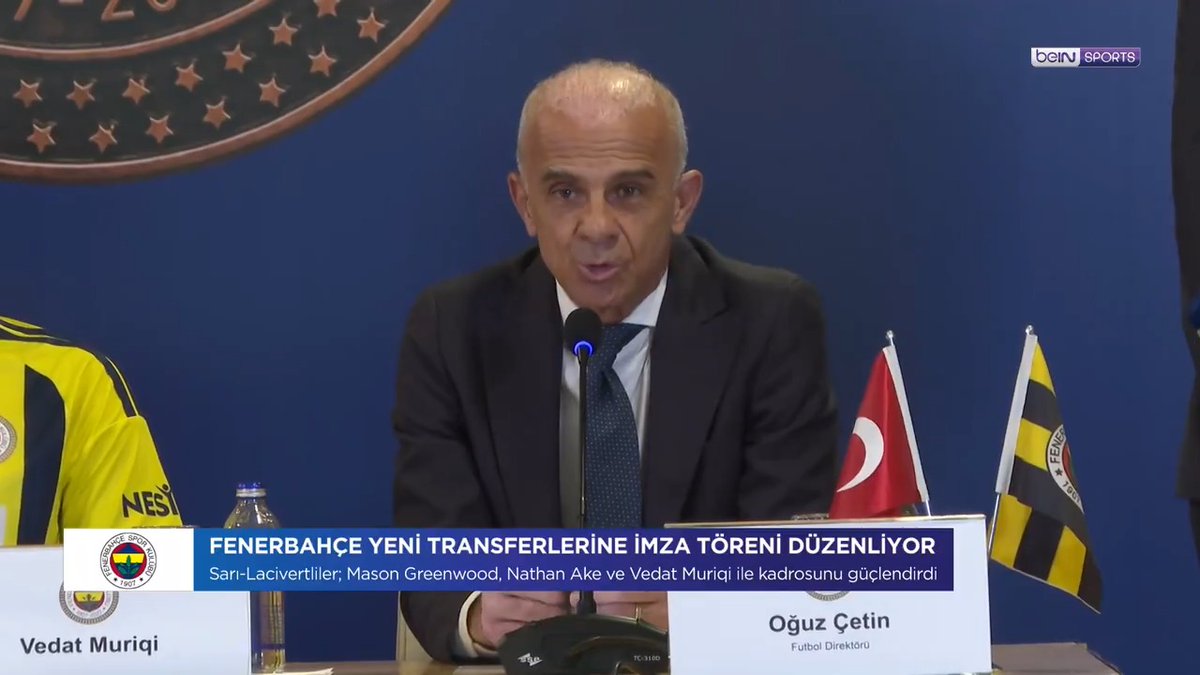 🟡🔵 "Yeni transferlerimiz, Fenerbahçe'de futbol oynama isteklerini her seferinde dile getirdi. Kendilerini ispatlamış, böylesine değerli üç oyuncuyla birlikte karşınızda olmaktan mutluyum." 🗣️ Fenerbahçe Futbol Direktörü Oğuz Çetin'in açıklamaları.