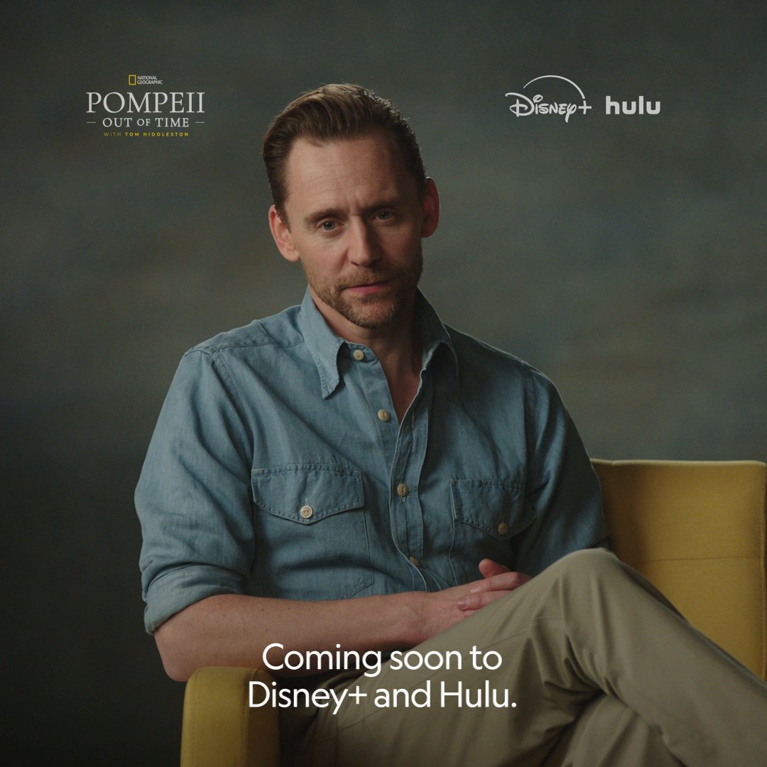 It's almost time to explore Pompeii like never before. #PompeiiOutOfTime with Tom Hiddleston premieres July 22 on National Geographic. Streaming on Disney+ and Hulu.