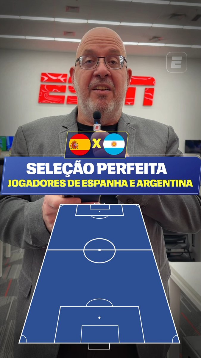Pedimos para Vitor Birner montar a seleção ideal com jogadores da Espanha e da Argentina... e ele entregou um baita time! 🥵🔥 E aí, fã de esportes, ficou faltando alguém nessa escalação? 👀 Monte o seu time nos comentários! 🇪🇸🇦🇷 👉 Assista a Espanha x Argentina neste domingo (19), pela CazéTV, no #DisneyPlus, sem custo adicional. #ESPN2026 #FIFAWorldCup #Espanha #Argentina