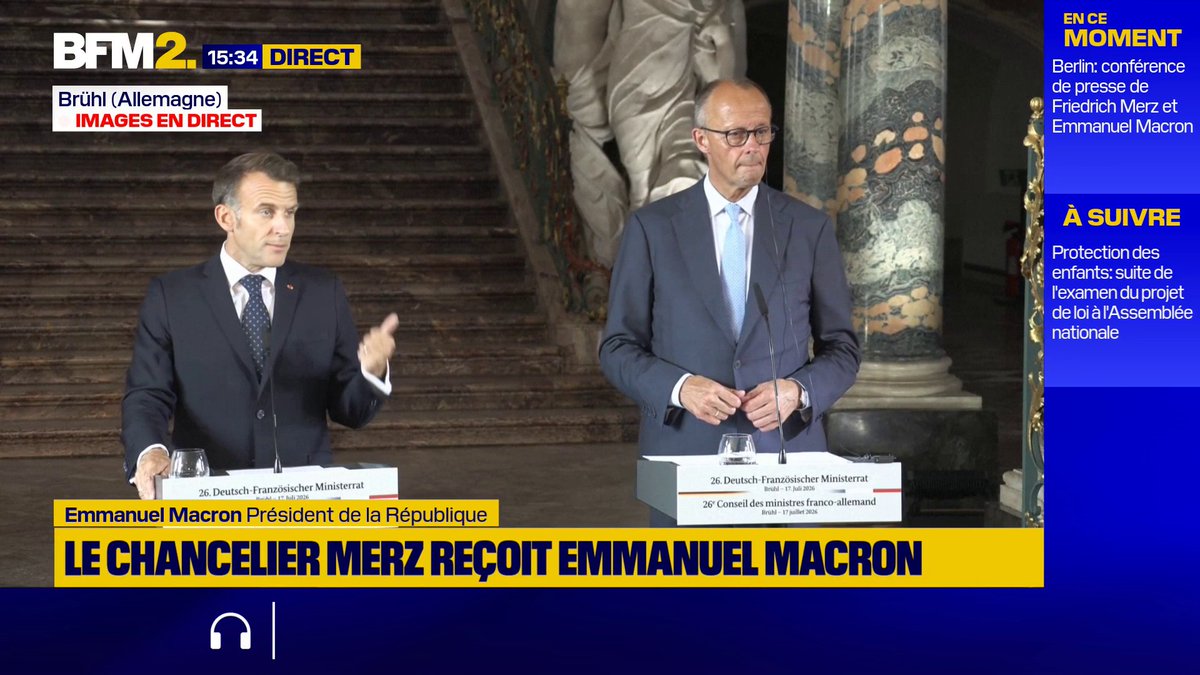 Retraites : "L'Allemagne avec pragmatisme et lucidité a mis sur la table une réforme des retraites qui remet de l'ambition à la fois sur la question de l'âge, de la capitalisation", estime Emmanuel Macron #BFM2