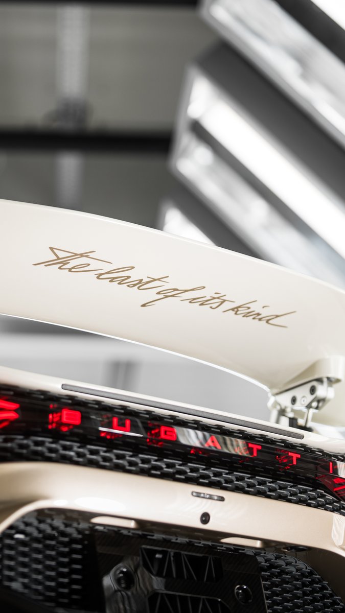 The last of its kind: BUGATTI marks the end of production of the W16 MISTRAL, the ultimate expression of the legendary W16 engine. #BUGATTI #W16MISTRAL – WLTP: