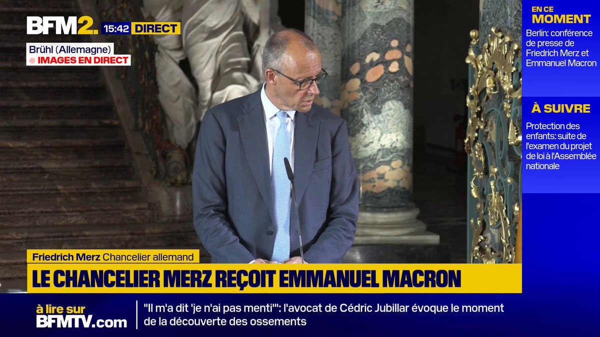 Le chancelier allemand Friedrich Merz promet de "tendre la main" à tout dirigeant français élu en 2027