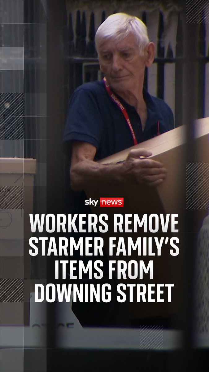A removal van has parked outside Number 10 as Sir Keir Starmer prepares to leave the prime ministerial residence after stepping down as Labour leader Read the latest politics news: