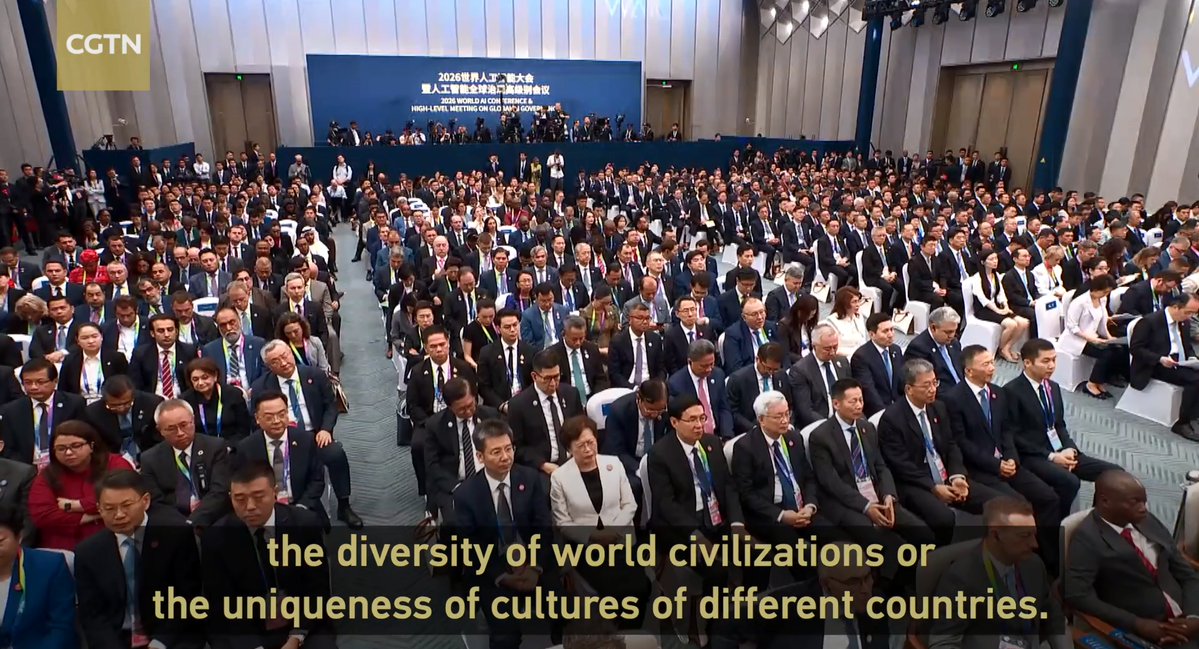 Chinese President #XiJinping: We must shape the values of AI with humanity's common values #WAIC2026