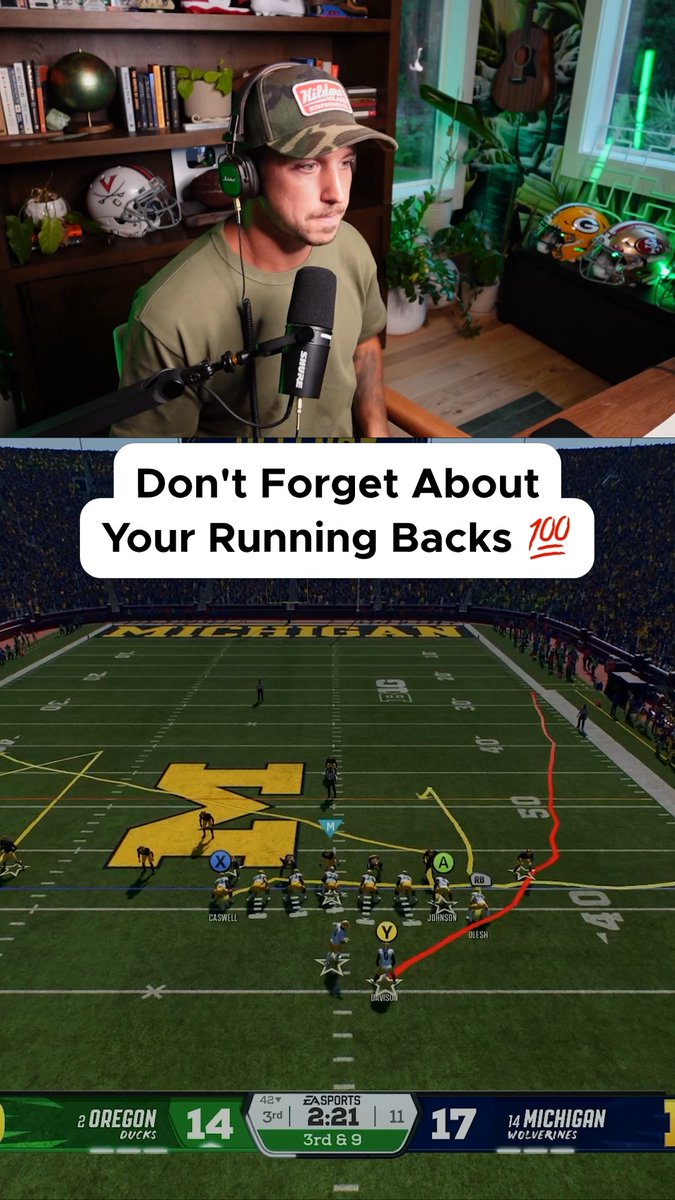 Don't forget your Running Back can run routes too 🤝🔥 #CFB27