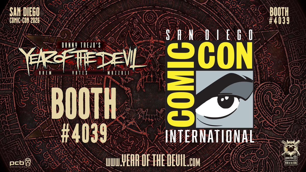 San Diego Comic Con is next week and I’m bringing my brand new comic, YEAR OF THE DEVIL! Come check it out, it’s going to be one hell of a ride! PCB Productions Keith Arem