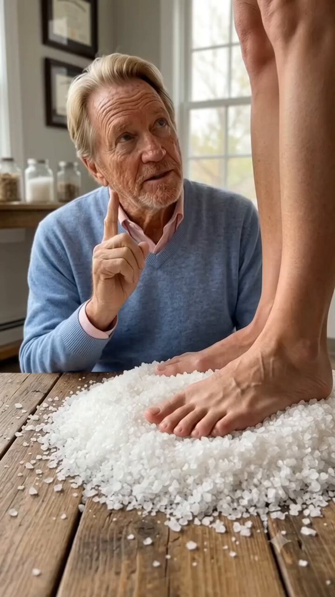 Stand on salt for 10mins and watch what happens.