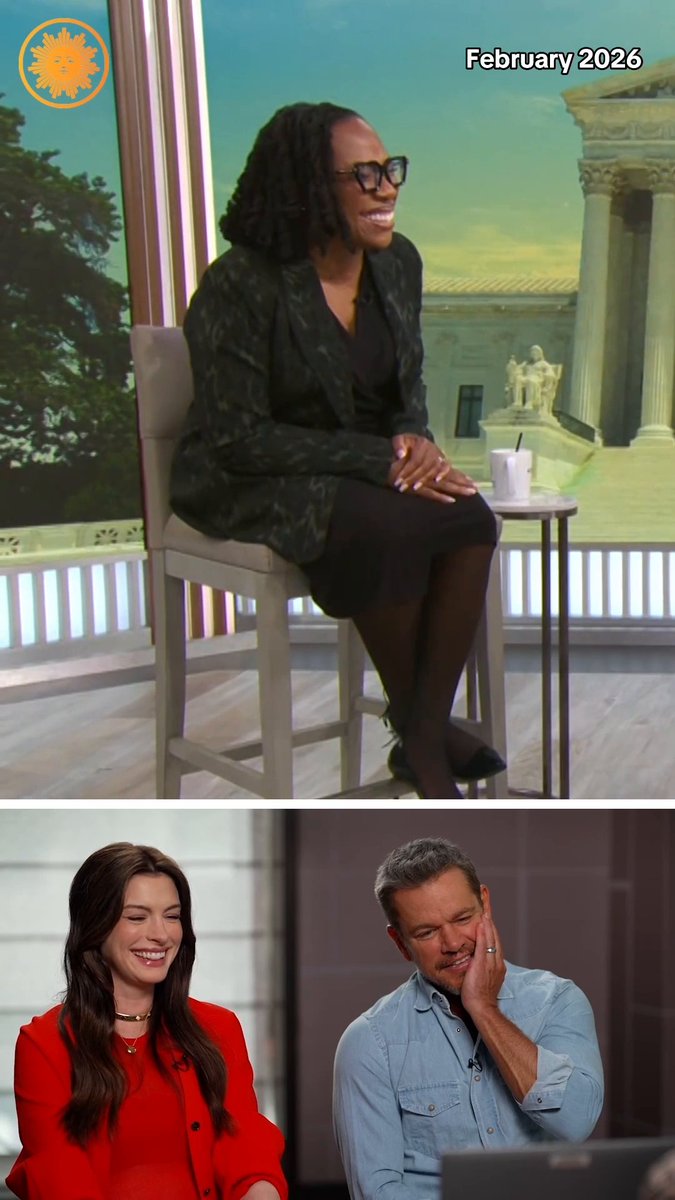 Matt Damon’s college acting class was the place to be. Damon and his “The Odyssey” co-star, Anne Hathaway, react to Supreme Court Justice Ketanji Brown Jackson telling Adriana Diaz about working on a scene with Damon — who said he and Ben Affleck workshopped “Good Will Hunting” in that same classroom.