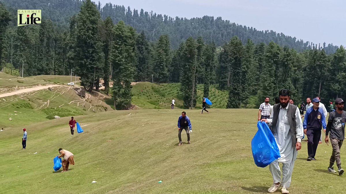 Budgam: Massive Clean-Up Drive in Haijjan A large-scale #cleanlinessdrive was organised at Haijjan (Haijan #Brenwar) meadow in Chadoora, #Budgam, bringing together the Forest Department, District Legal Services Authority (DLSA) Chadoora, RTI activists, pony wallas, media personnel, and local volunteers. The initiative focused on removing plastic waste from the meadow and raising awareness about the importance of protecting #Kashmir's forests and natural landscapes through collective community action. Watch a Bilal Bahadur report