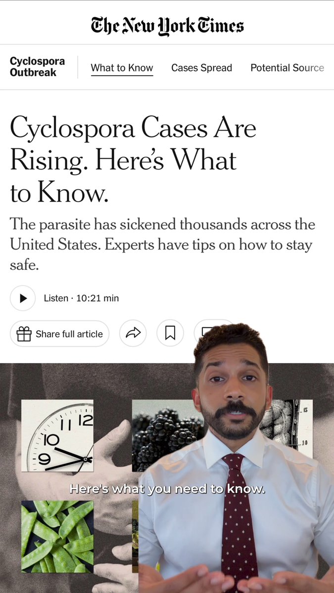 An outbreak of Cyclospora, a parasite that causes intestinal illness, has now been reported in at least 34 states. Columbia infectious disease specialist Dr. Nuwan Gunawardhana explains what cyclosporiasis is, how it spreads, the symptoms to watch for, and steps you can take to lower your risk of getting sick. Read more: