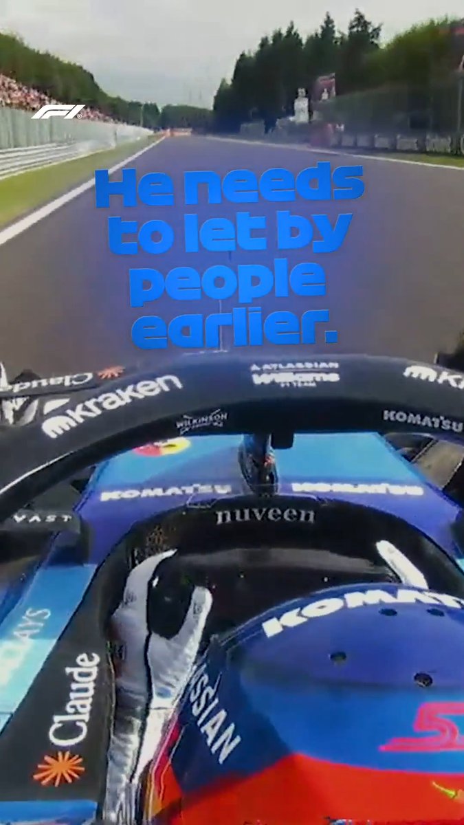 Close call for Carlos in FP2 😮 #F1 #BelgianGP