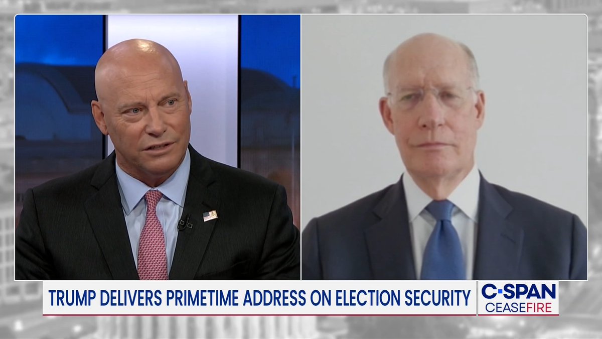 Republican strategist Marc Short says Trump's speech "raised so many questions...If China was interfering in 2020 elections, did they not in '24 when Donald Trump was elected? " Watch Ceasefire with host Dasha Burns - 7pm ET on C-SPAN