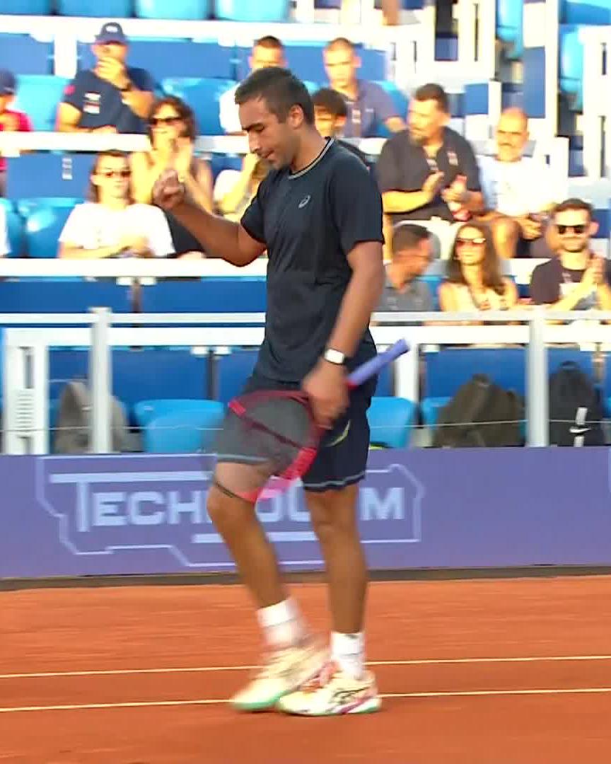 Merida in dreamland 💥 Daniel Merida is into his second career ATP final in Umag, overcoming Burrachaga in straight sets 👏 #CroatiaOpenUmag